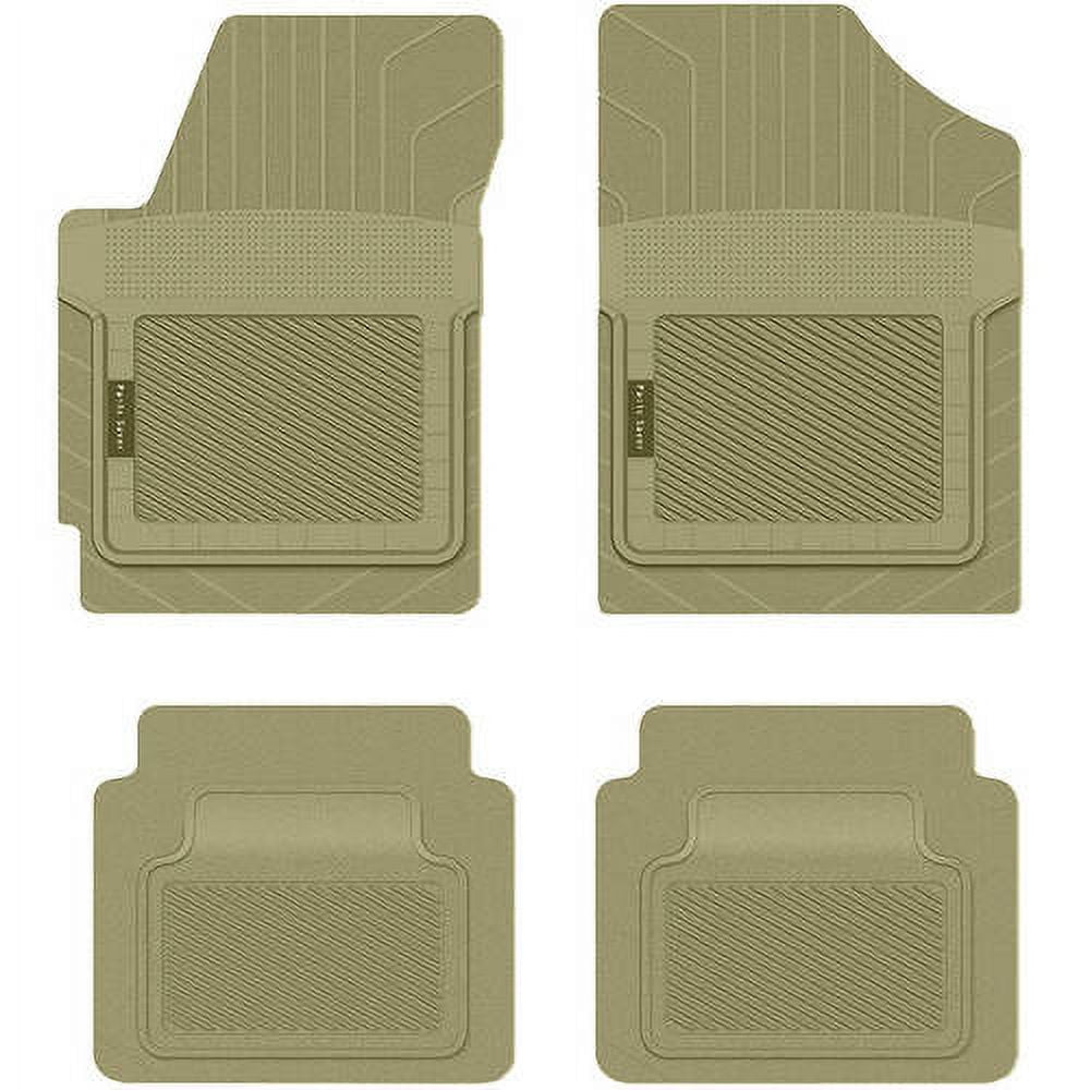 PantsSaver Custom Fit Car Floor Mats for GMC YUKON 2011, 4 pc, All Weather Protection for vehicles, Heavy Duty Weather Resistant Plastic,Tan