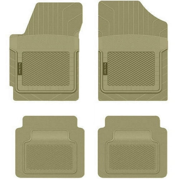 PantsSaver Custom Fit Car Floor Mats for Lincoln MKC 2011, 4 pc, All Weather Protection for vehicles, Heavy Duty Weather resistant plastic, Tan