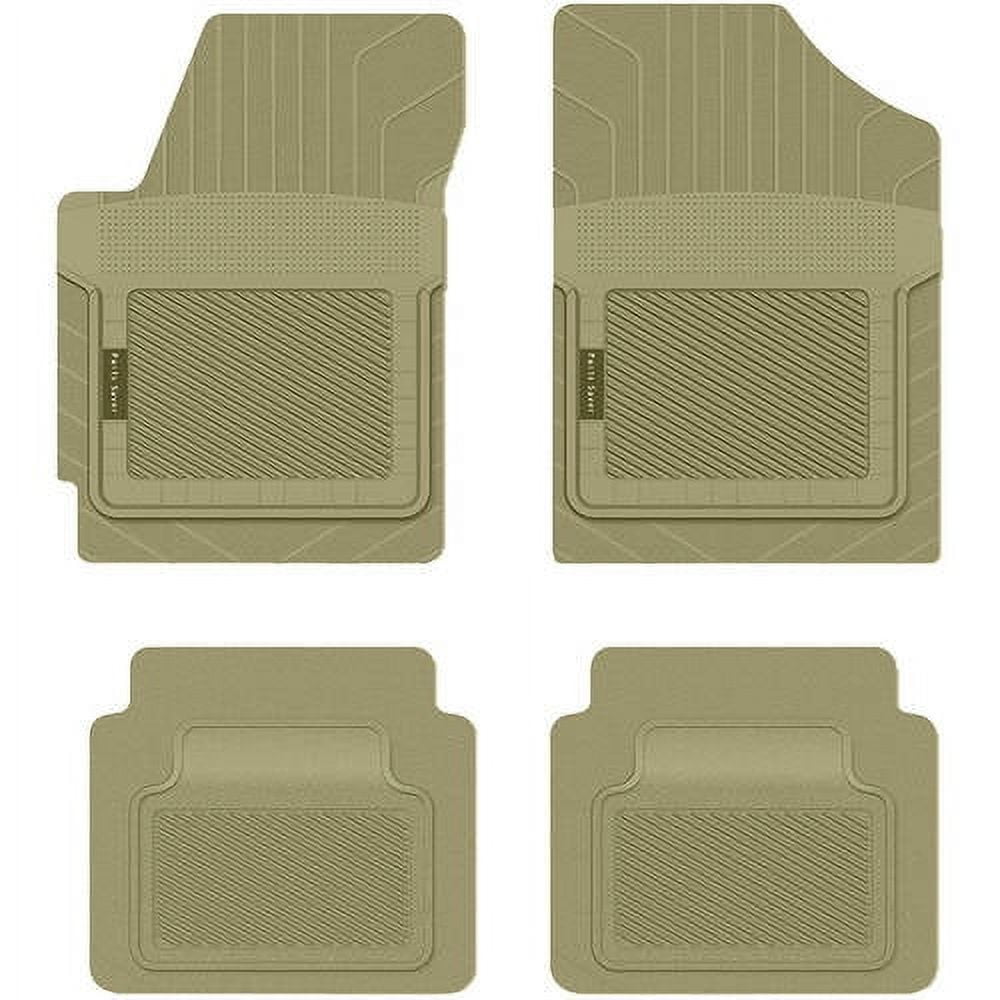 PantsSaver Custom Fit Car Floor Mats for Toyota Prius 2017, 4 pc, All Weather Protection for vehicles, Heavy Duty Weather resistant plastic,Tan