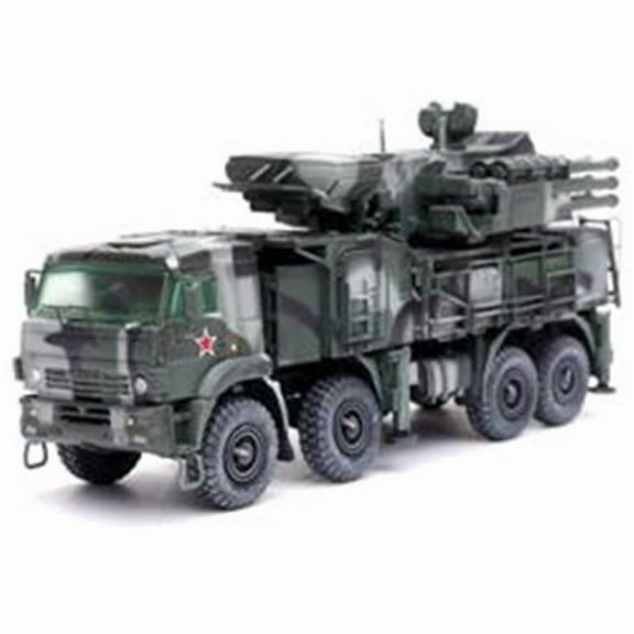 Pantsir S1 96K6 Self-Propelled Air Defense Weapon System Tri-Color Camouflage Armor Premium Series 1-72 Scale Diecast Model