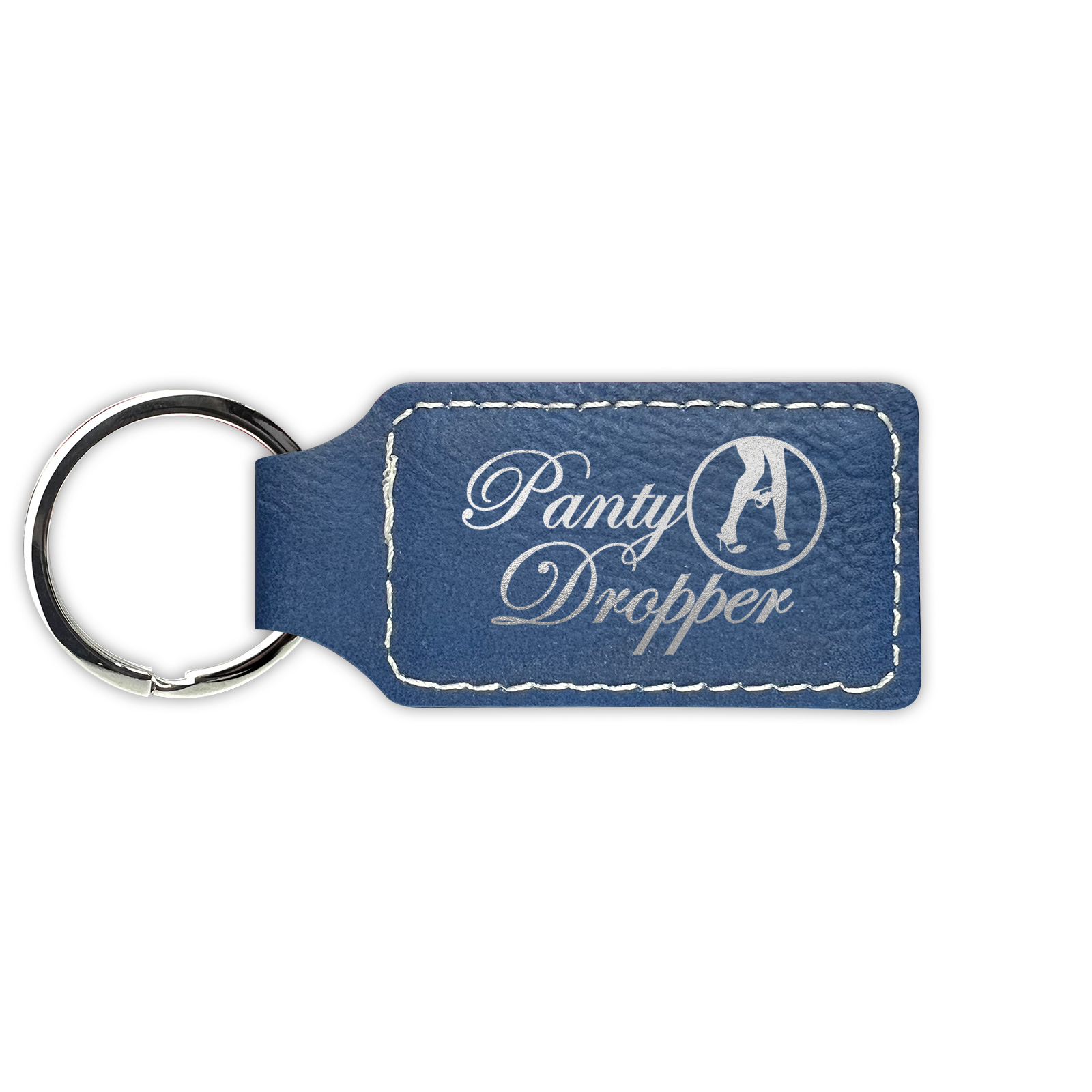 Panty Dropper Keychain Leatherette Rectangle Laser Engraved Many