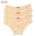 thumbnail image 1 of Panty Sets Pack of 3, Ladies 3Pcs Floral Lace Briefs Panties Plus Size Underwear Breathable Comfortable Bottoms (3X-Large, Beige), 1 of 4