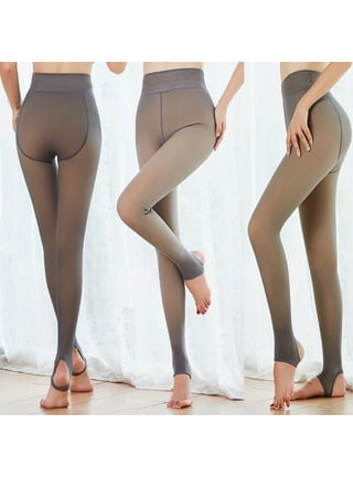 Frostluinai Clearance Items！Fleece Lined Tights For Women Leggings Thermal  Pantyhose Fake Translucent Tights Opaque High Waisted Winter Warm Sheer  Tight Warm Fleece Pantyhose 