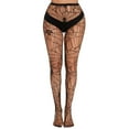 thumbnail image 1 of Pantyhose for Women Mesh Tights Fishnet Stockings Patterned Leggings Thigh High Black Socks Lace Breathable Women's Tights, 1 of 5