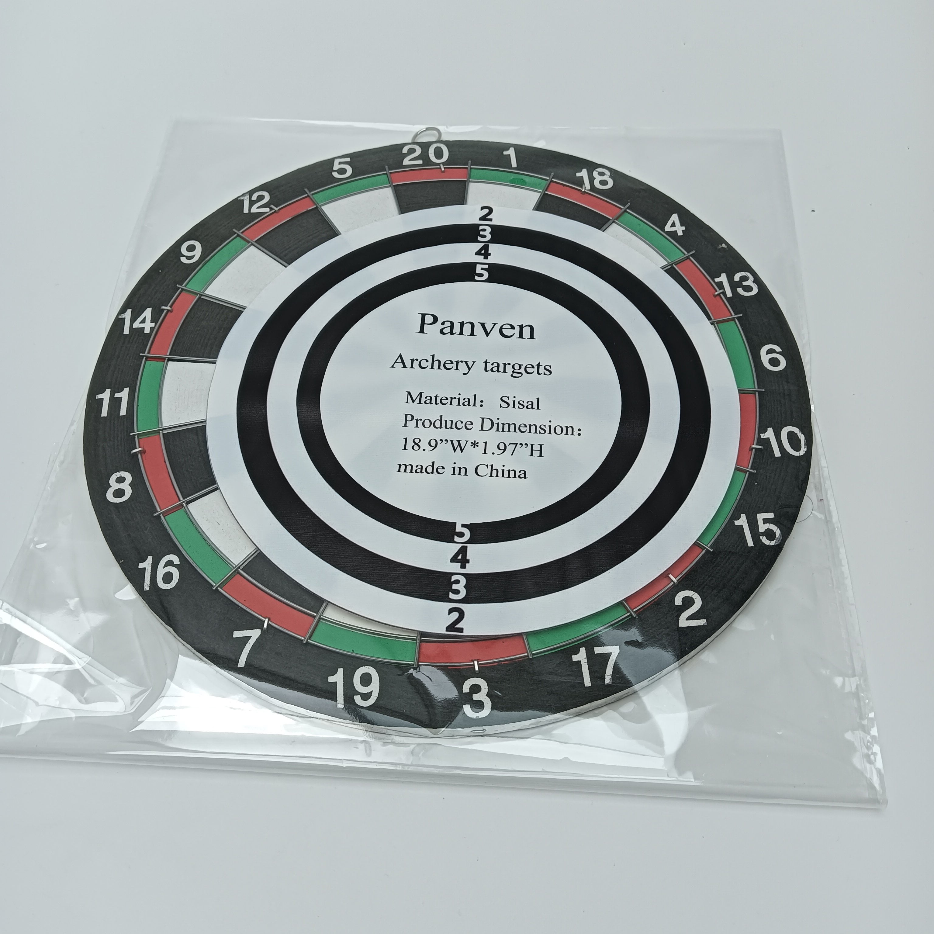 Panven Archery targets Sisal Material Archery Target, 18.9 x 1.97 Inches, Numbered Scoring Rings