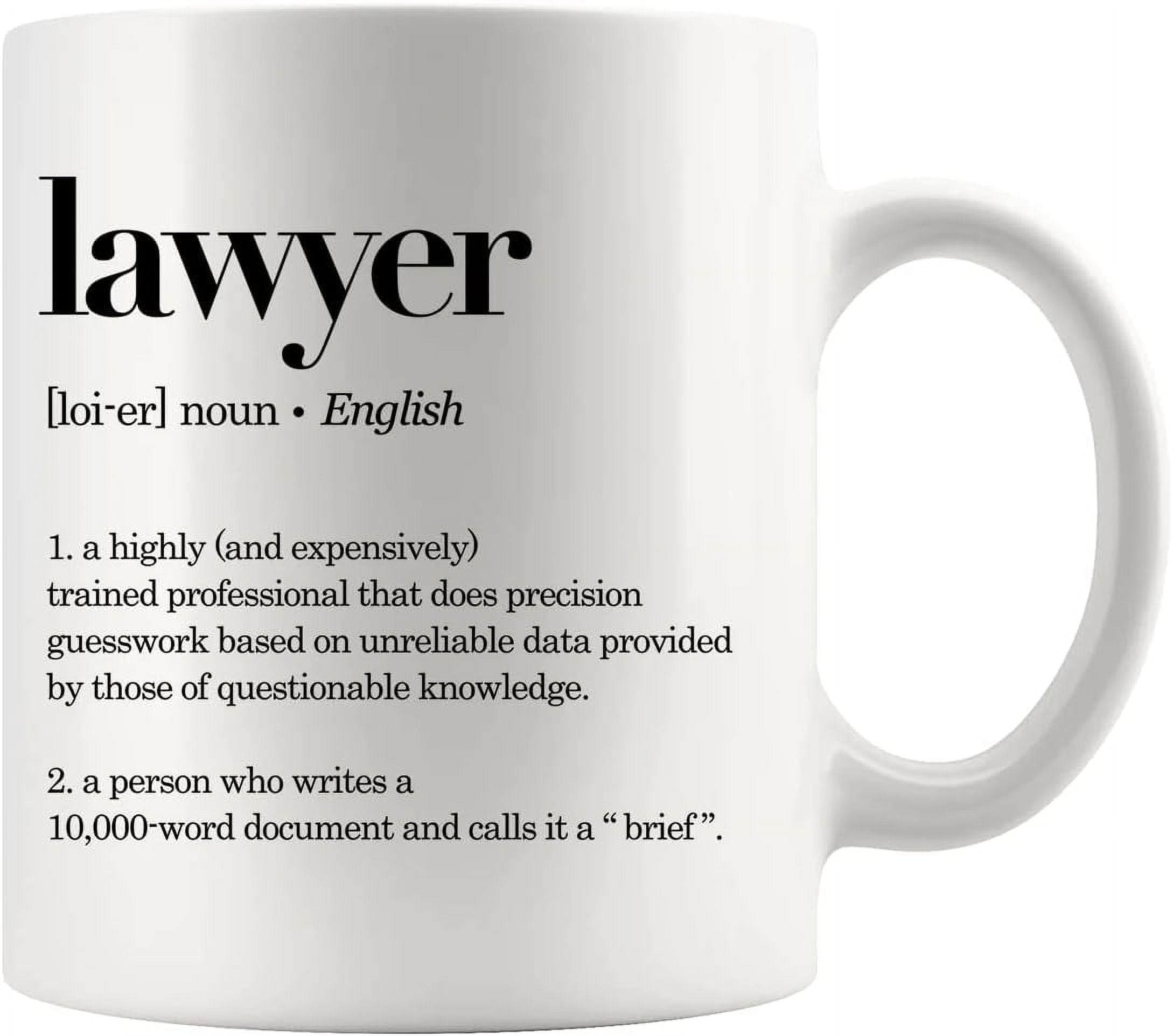 White Ceramic Lawyer Definition Mug 11oz