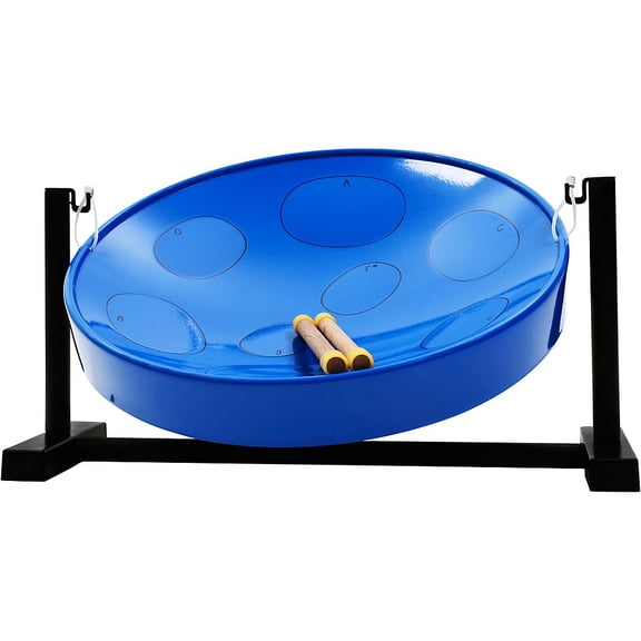 Panyard Jumbie Jam Steel Pan Drum Kit with Table Top Stand, Blue