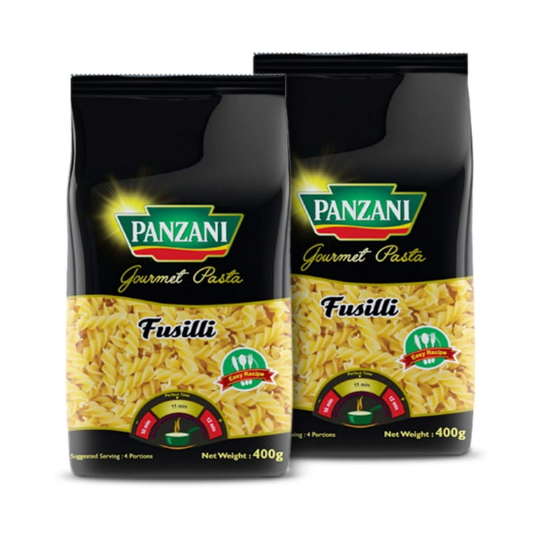 Panzani Gourmet Fusilli 100% Durum Wheat Pasta, 2 X 400 G (Pack Of