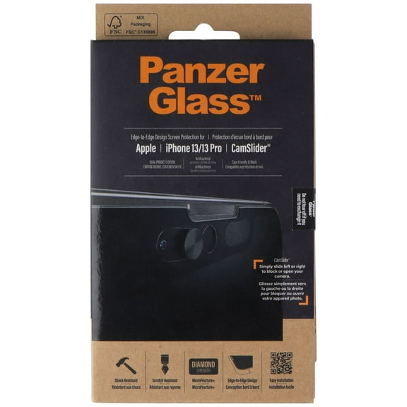 PanzerGlass Dual Privacy Screen Protector with CamSlider for iPhone 13/13 Pro