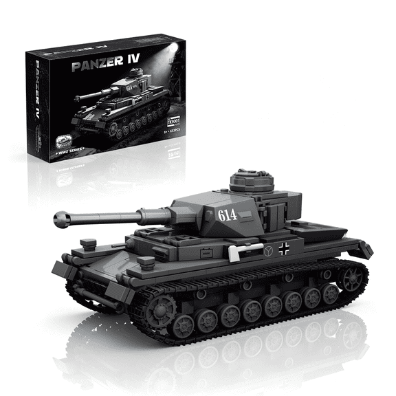 Panzer IV Tank Building Sets, Compatible with Lego Military, Collection Building Block for History Enthusiasts & Adult