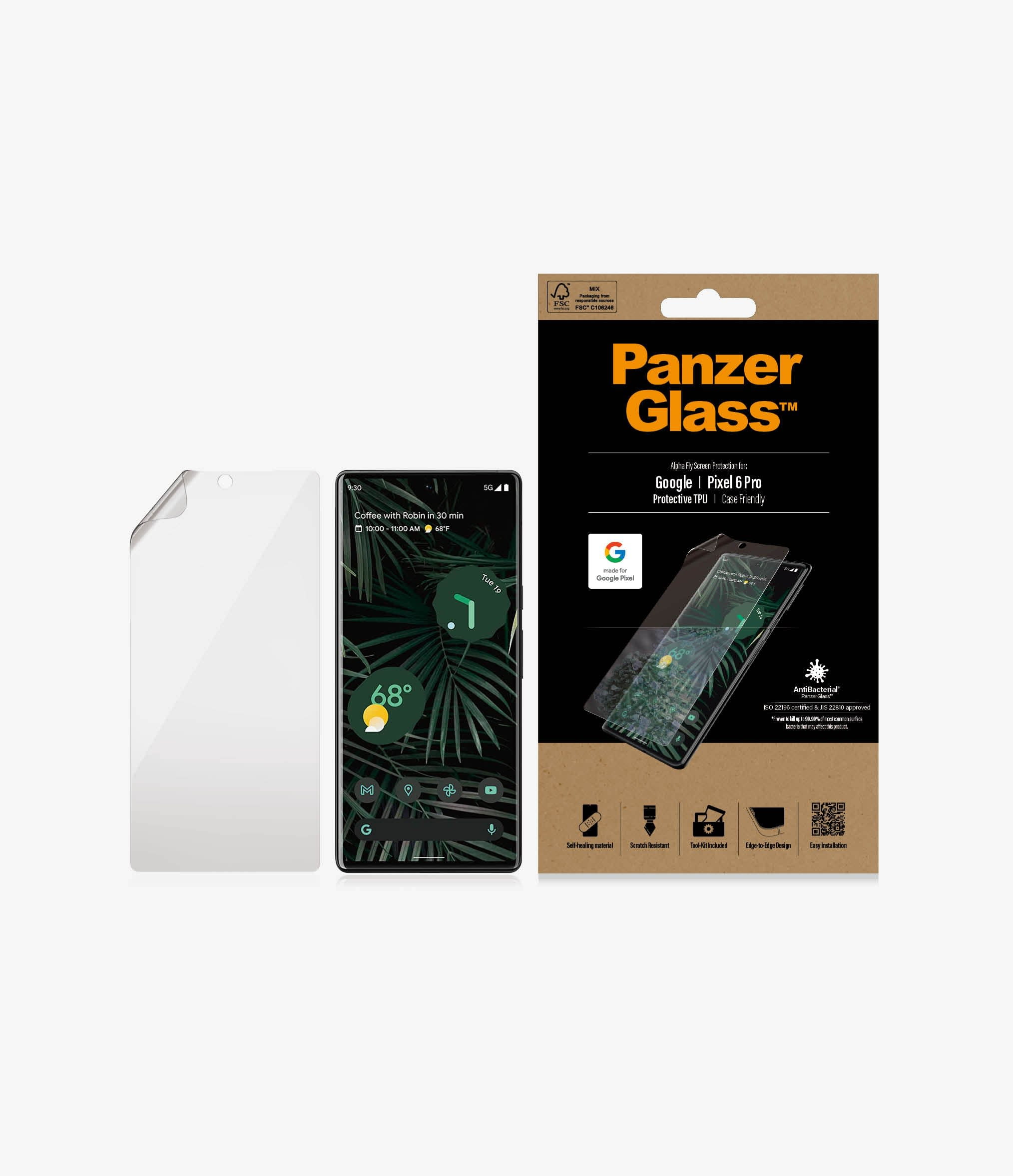 PanzerGlass Screen Protector for Google Pixel 6 Pro TPU Film