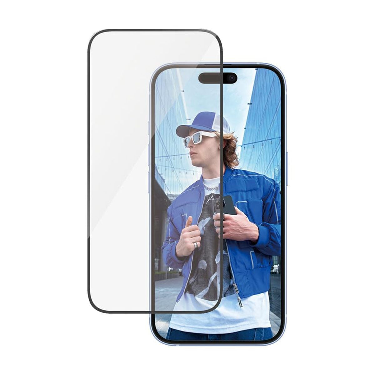 PanzerGlass Ultra Wide Fit Screen Protector voor Apple iPhone 16/15/14 Pro Rand tot rand geha