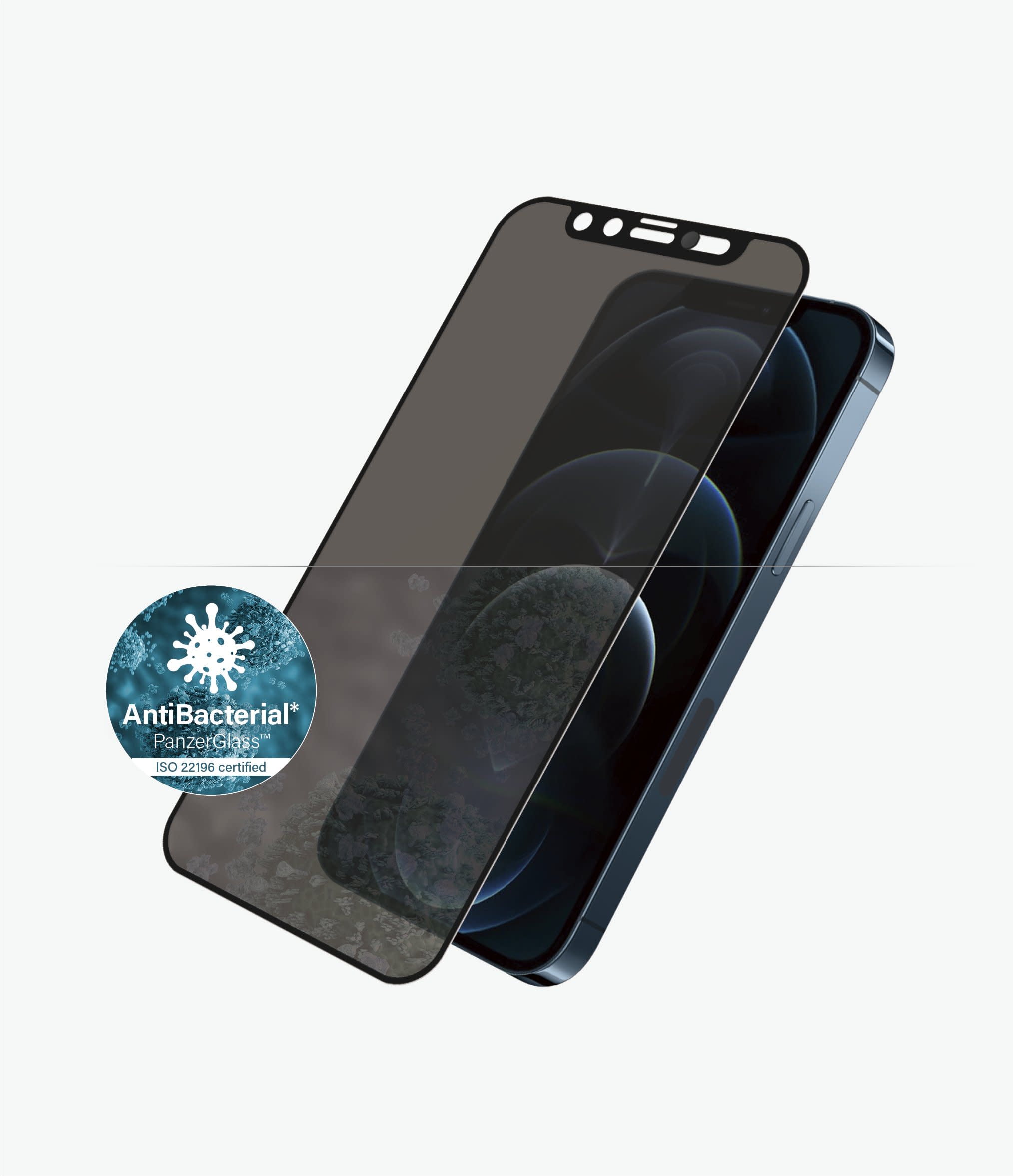 PanzerGlass iPhone 12 Pro Max Dual Privacy Screen Protector, Black 