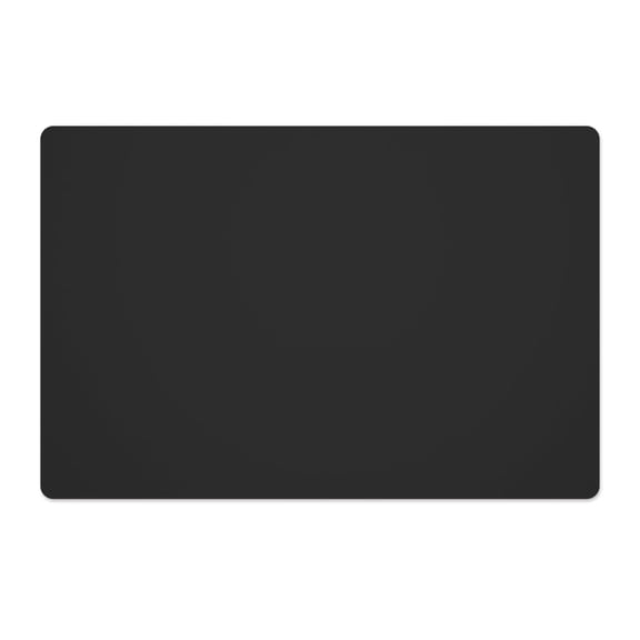 Panzexin 1-Pack Food-Grade Silicone Mats, Non-Slip, Heat-Resistant & Waterproof, 23.6" x 15.7" Table Placemats, Dough Mats- Black