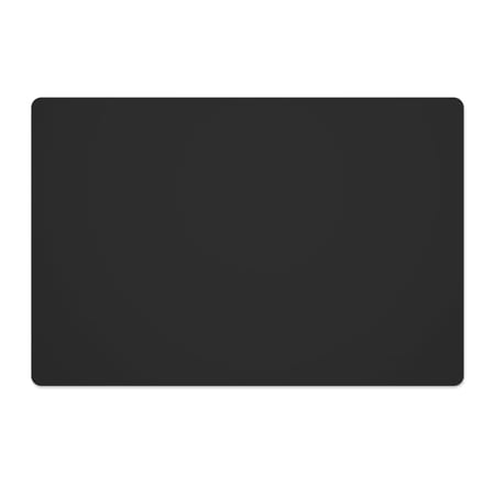 Panzexin 1-Pack Food-Grade Silicone Mats, Non-Slip, Heat-Resistant & Waterproof, 23.6" x 15.7" Table Placemats, Dough Mats- Black