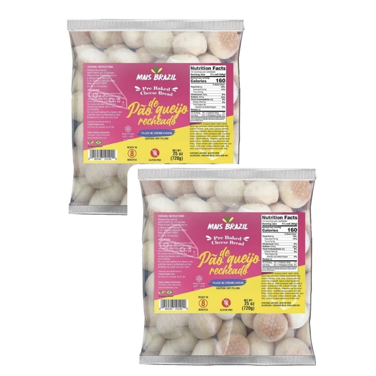 Forno De Minas Traditional Pao De Queijo – Authentic Brazilian Cheese Rolls, Ready-to-Bake, Pack Of 3 (14.11oz Each)