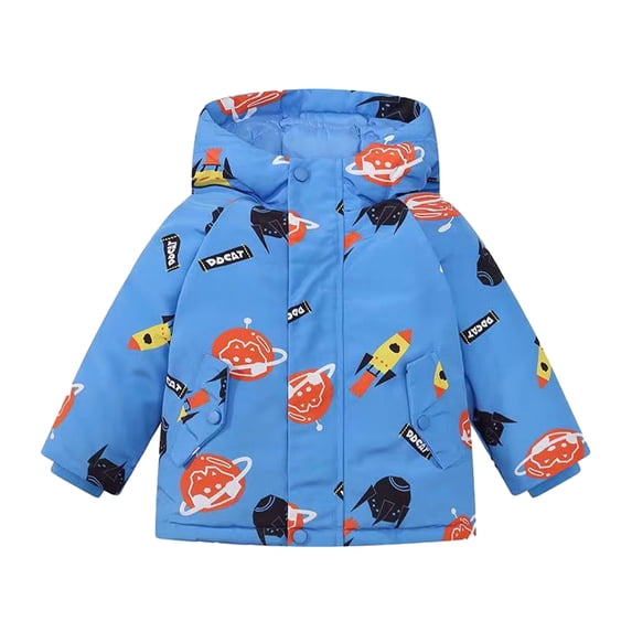 Paokuoon Baby Outerwear Winter for 2-12Y Kids Toddler Unisex Down Cotton Coat Hooded and Fleece Lined
