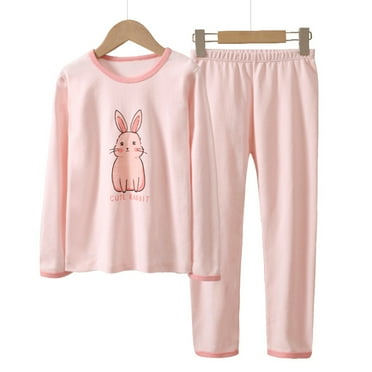 Paokuoon Boys Girls Thermal Underwear Toddler Soft Warm Pajamas Set 2-14T Spring Fall Sleepwear
