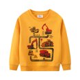 thumbnail image 1 of Paokuoon Boys Toddler Sweatshirts Yellow Car Long Sleeve Sweaters Crewneck Tops Shirts 1-8 Y, 1 of 10