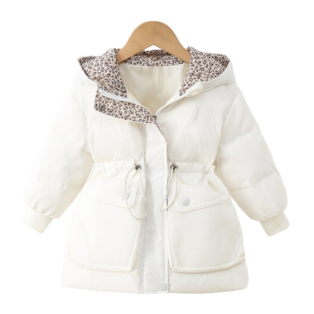Paokuoon Kids Girls Winter Coat Toddler 1 6T Down Parka Hooded Waterproof Outerwear Walmart