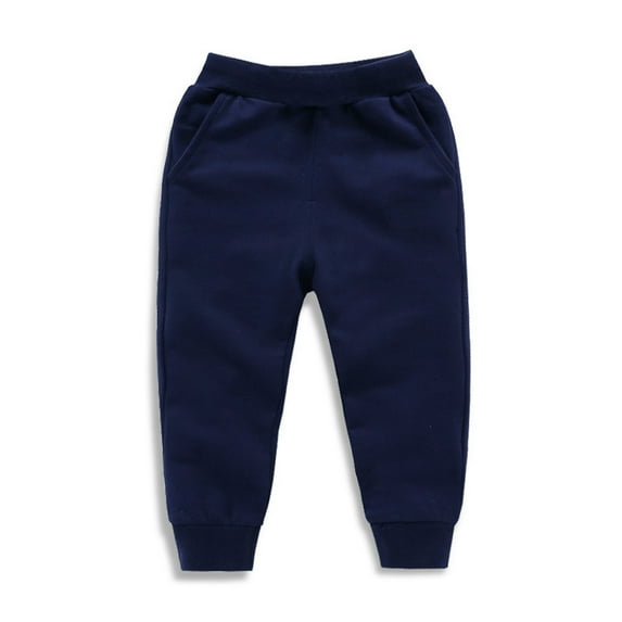 Paokuoon Kids Jogger Sweatpants 1-11T Boys Girls,Solid Color,Elastic Waist,Spring Fall,Pockets