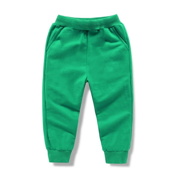 Paokuoon Kids Jogger Sweatpants 1-11T Boys Girls,Solid Color,Elastic Waist,Spring Fall,Pockets