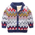 thumbnail image 1 of Paokuoon Kids Sweaters 1-10 Years Boys Fleece Knitted Winter Sweater Thickened and Warm, 1 of 8