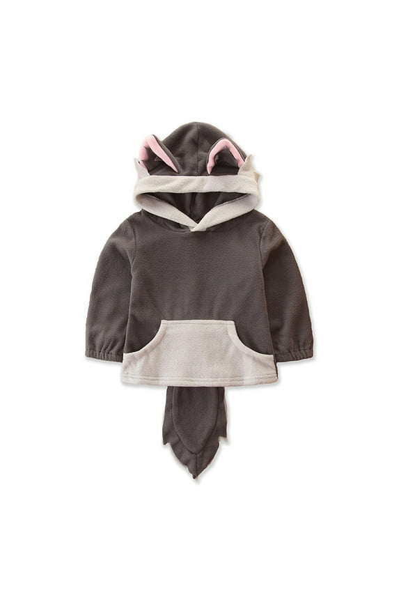 Kids Sweatshirt Tops 6 Months-3 Years Infant Toddler Hooded Pullover Unisex for Fall Winter