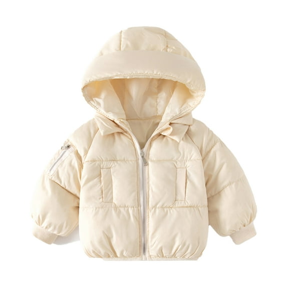 Paokuoon Toddler Boys Hooded Outerwear for Kids 2-7T Hooded Thickened Cotton Outerwear