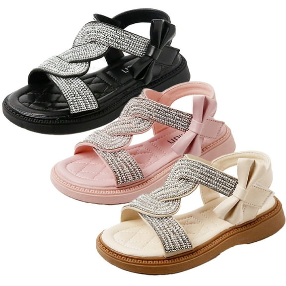 Paokuoon Toddler Casual Sandals for Girls,Little Kids Summer Beach Walker Crib Shoes