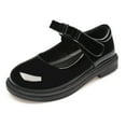thumbnail image 1 of Paokuoon Toddler Girls Leather Shoes Mary Jane Dress Shoes Little Kids Girls Loafers School Uniform Flats for Girls Thick Non-slip Sole Casual Shoes, 1 of 7