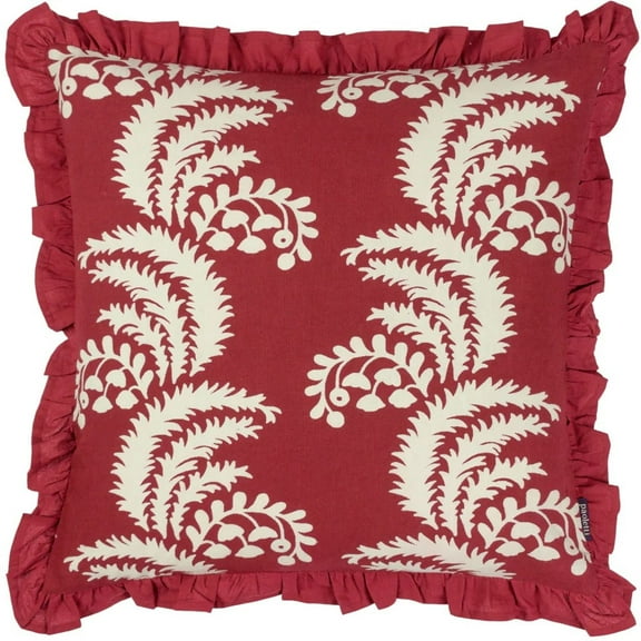 Paoletti Montrose Pleated Floral Throw Pillow Cover