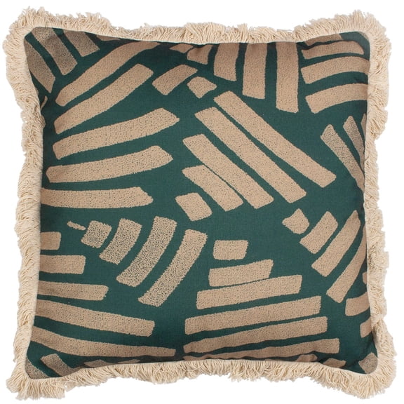 Paoletti Oromo Fringe Throw Pillow Cover