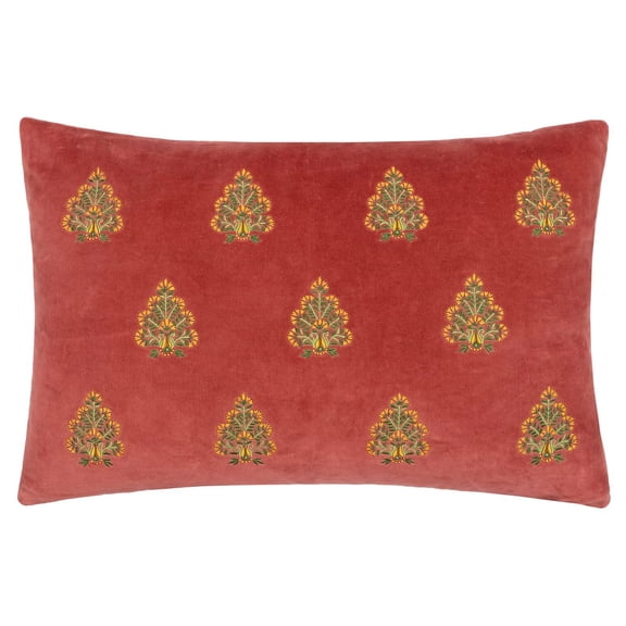 Paoletti Rennes Embroidered Throw Pillow Cover