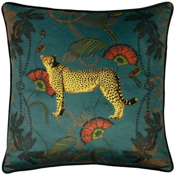 Paoletti Tropica Cheetah Throw Pillow Cover