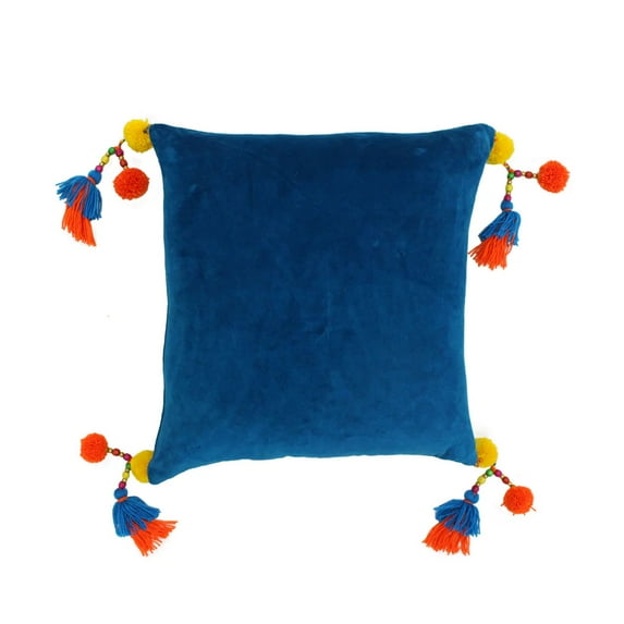 Paoletti Velvet Tassel Throw Pillow Cover