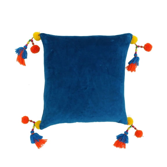 Paoletti Velvet Tassel Throw Pillow Cover
