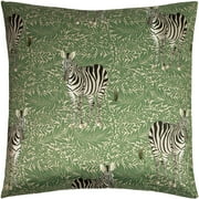 Paoletti Zebra Foliage Throw Pillow Cover