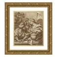 thumbnail image 1 of Paolo Gerolamo Piola 15x17 Gold Ornate Wood Frame and Double Matted Museum Art Print Titled - Mary Magdalen Buying Ointment (1666-1724), 1 of 4