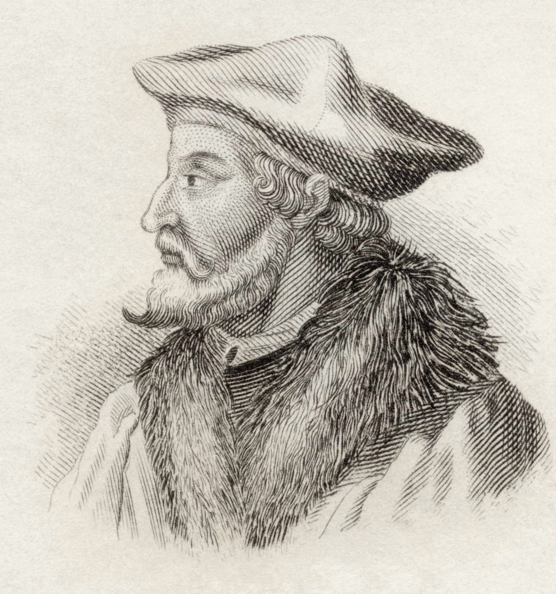 Paolo Giovio 1483 To 1552 Italian Physician Historian Biographer And Prelate From Crabbes Historical Dictionary Published 1825 Canvas Art - Ken Welsh Design Pics (28 x 30)