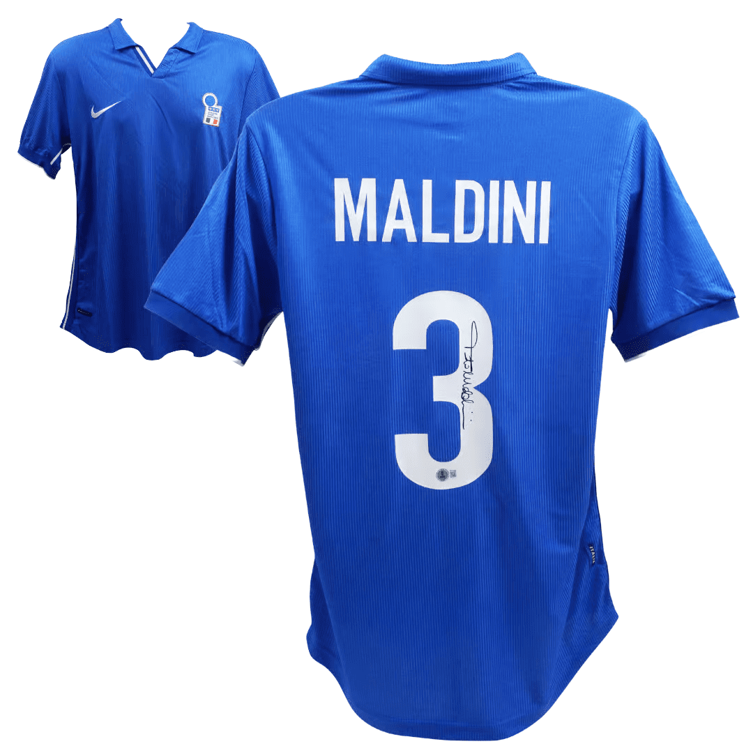 MAILLOT ITALIE 1990 signé par Paolo Maldini EUR 264,00 - FR