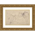 thumbnail image 1 of Paolo Pagani 18x13 Gold Ornate Wood Frame and Double Matted Museum Art Print Titled - Three Ancient Soldiers (1690-1700), 1 of 4