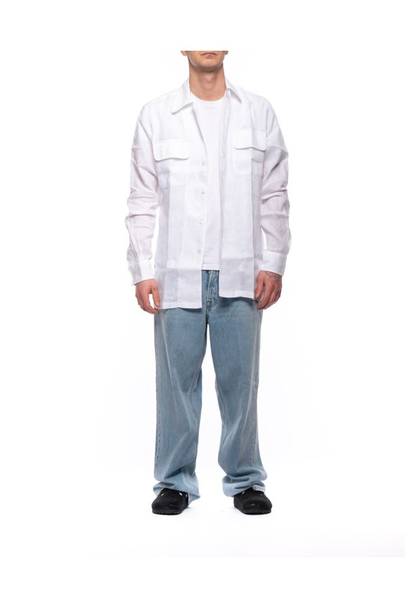 Classic Linen Shirt With French Collar (Men's)