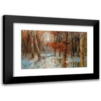 Paolo Sala 14x10 Black Modern Framed Museum Art Print Titled - First Snow (1908)