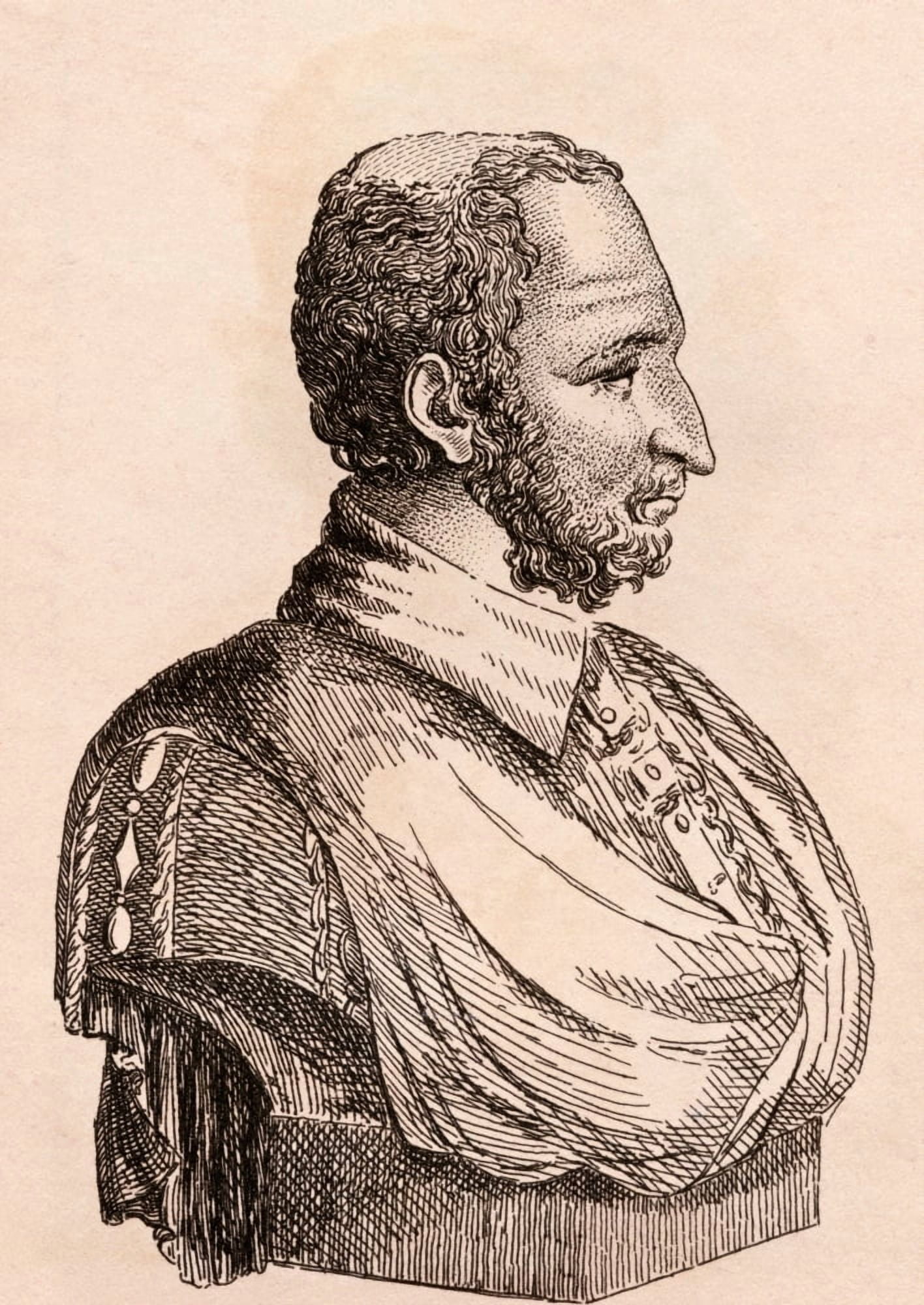 Paolo Veronese 1528-1588 Italian Artist From 75 Portraits Of Celebrated Painters From Authentic Originals Etched By James Girtin Published London 1817 Canvas Art - Ken Welsh Design Pics (24 x 34)