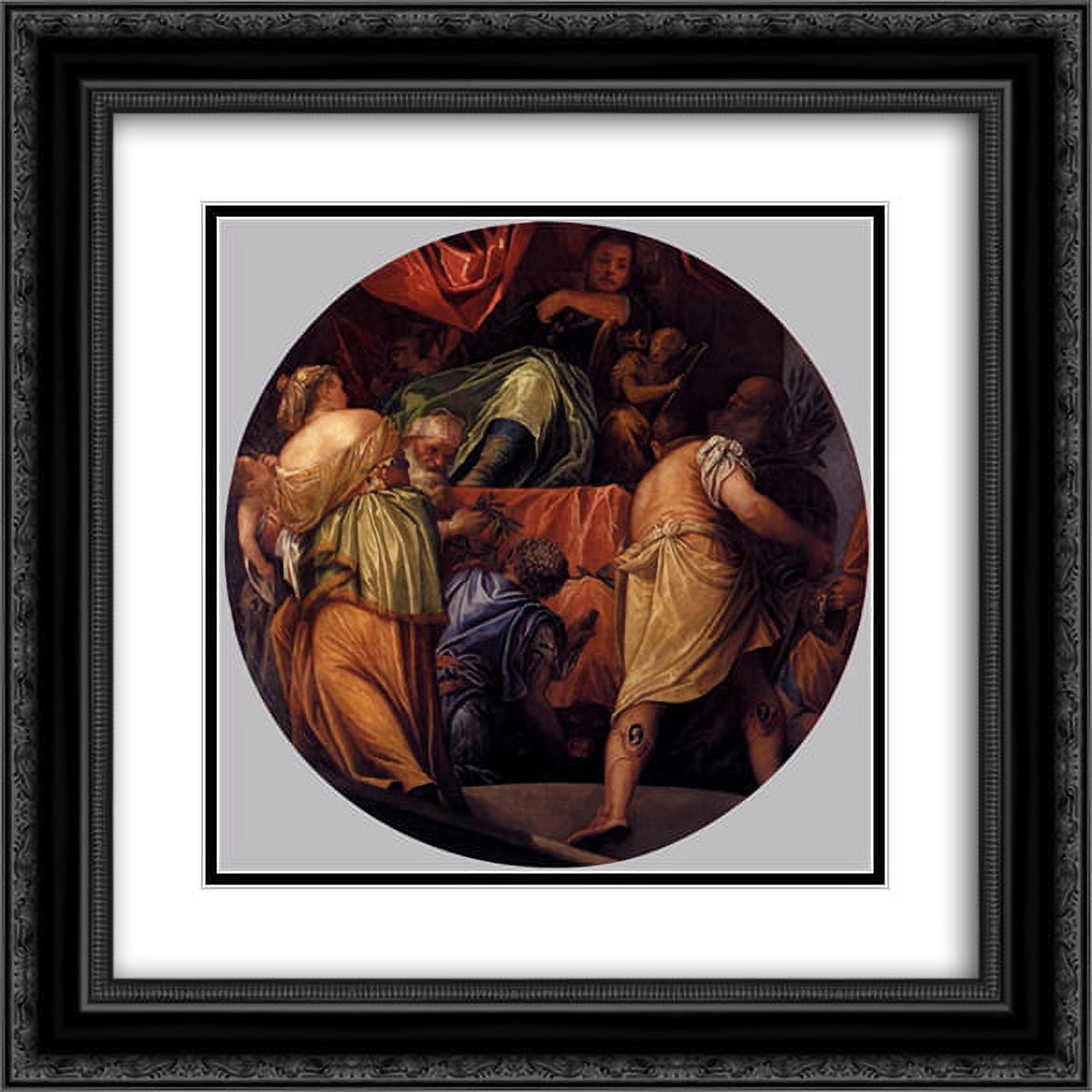 Paolo Veronese 2x Matted 20x20 Black Ornate Framed Art Print 'Honor '