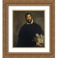 thumbnail image 1 of Paolo Veronese 2x Matted 20x22 Gold Ornate Framed Art Print 'Portrait of architect Vincenzo Scamozzi', 1 of 2