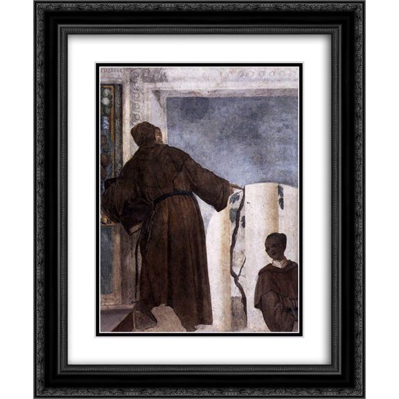Paolo Veronese 2x Matted 20x24 Black Ornate Framed Art Print 'Monk with a Black Boy'