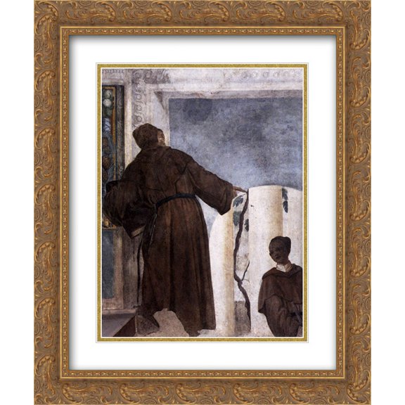 Paolo Veronese 2x Matted 20x24 Gold Ornate Framed Art Print 'Monk with a Black Boy'