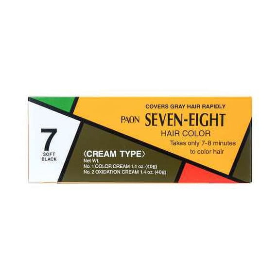 Paon Seven-Eight Permanent Hair Color 7 Soft Black